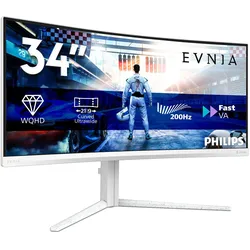 Philips Evnia 34M2C5601QA 34 Zoll UWQHD Fast VA Panel 21:9 200 Hz Gaming Monitor