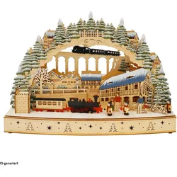 HTI-Living, Weihnachtsbeleuchtung, LED Schwibbogen Eisenbahn Viadukt