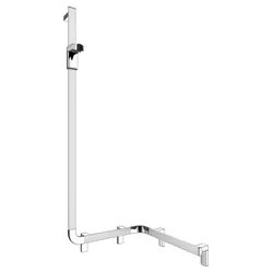 KEUCO AXESS Duschhandlauf mit Brausestange links 600/600/1300 mm silber-eloxiert