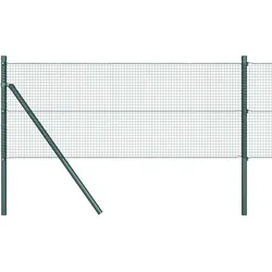 vidaXL Zaunpfosten Grün 10 x 0,8 m (16 x 16 mm Draht) Stahl und PVC