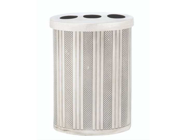 Signature Zahnbürstenhalter Durand - 9/7/13 cm, Silberfarben, Metall, 7x13x9 cm, Badaccessoires, Zahnputzbecher