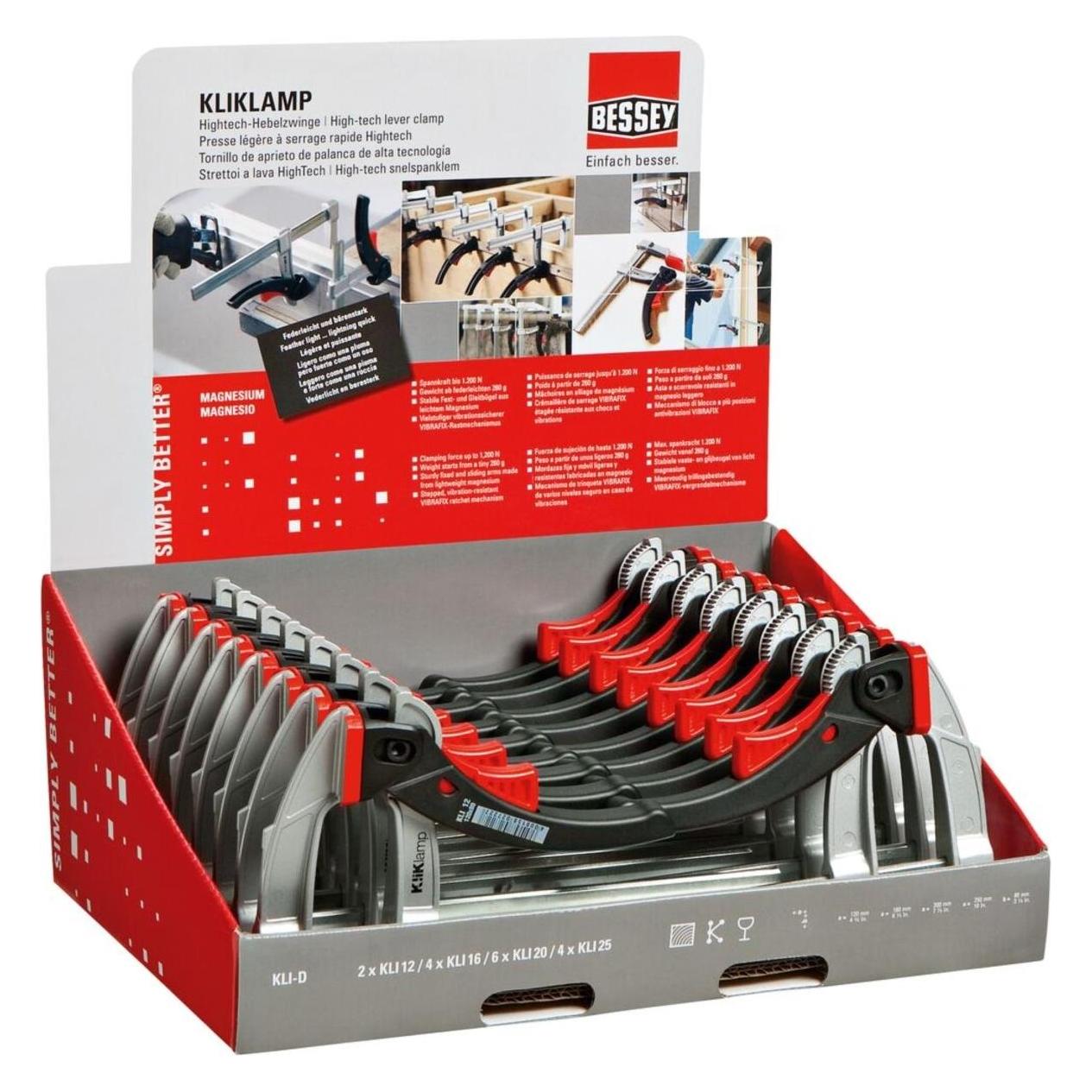 Bessey KliKlamp Theken-Display KLI-D (250 mm) (KLI-D)