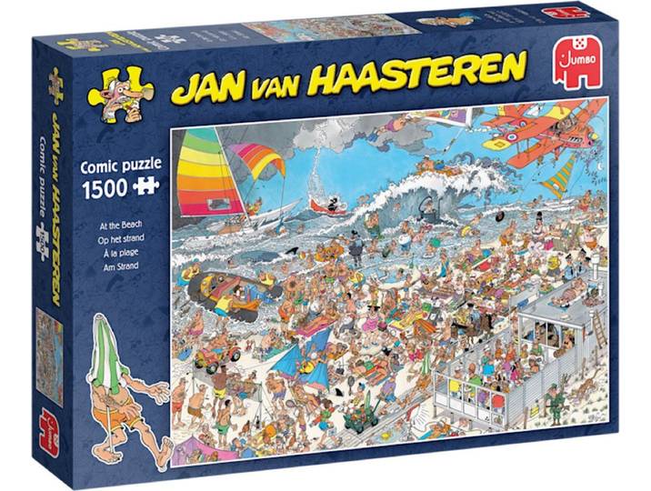 Jan van Haasteren - Op het strand - Legpuzzel 1500 stukjes - Meerkleurig
