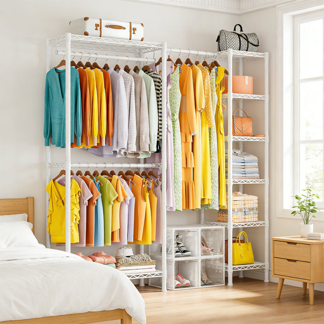 Metro 183cm Clothing Rack White