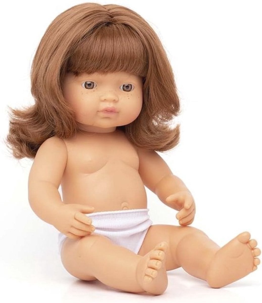 Pop voor meisje met rood haar, 38 cm