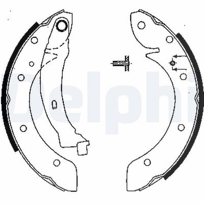 Delphi Bremsbackensatz [Hersteller-Nr. LS1838] für Renault