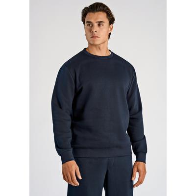Sweatshirt LINDBERGH "Sweatshirt Relaxed Fit", Herren, Gr. L, blau (navy), Obermaterial: 60% Baumwolle, 40% Polyester, lässig geschnitten, Sweatshirts Sweatshirt