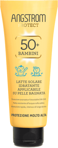 Angstrom Kids Latte Solare Pelle Bagnata SPF 50+ Protezione Bambini 250 ml