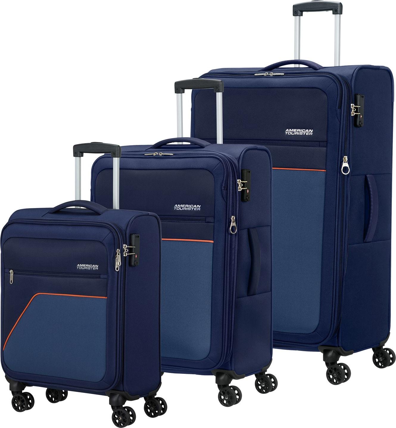 American Tourister Trolley Sky Surfer 3 PC Set A Dark Navy dunkelblau 81cm