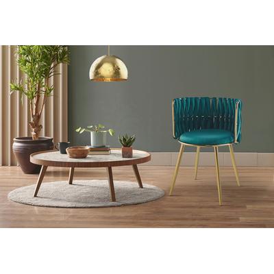 Esszimmerstuhl KAYOOM "Stuhl Milla 125 2er-Set,tolles Design der Rückenlehne,runde Sitzfläche", grün, B:57cm H:80cm T:53cm, Polyester, Stühle, Esszimmerstuhl, samtweicher Bezug, hochwertig, vielseitig einsetzbarer Stuhl