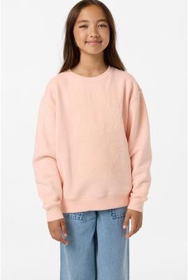 O'Neill s Chore Break Oversized Crew Neck Fleece Jacket in Peach Light, Size Small