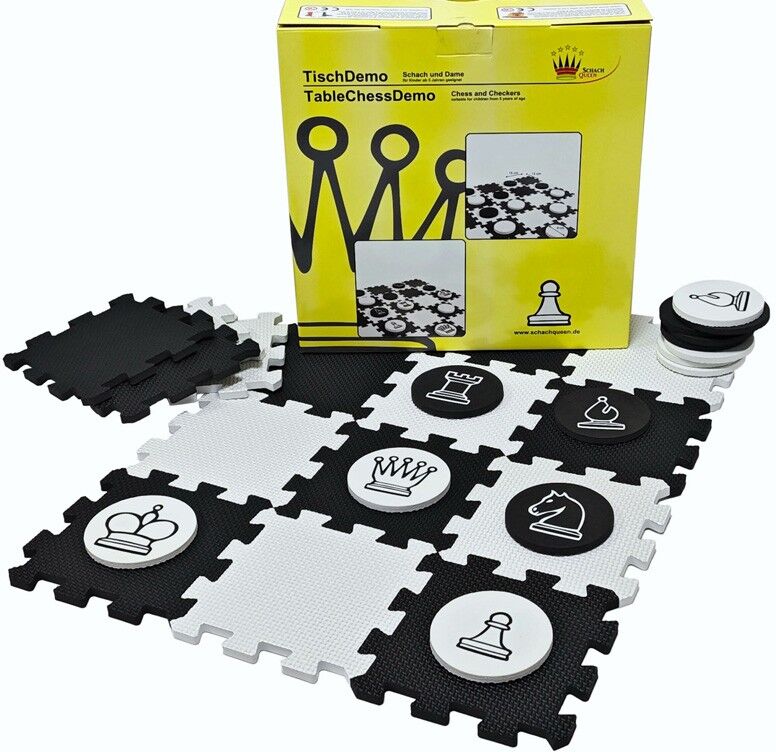 Euro Schach international Échecs et dames d'extérieur - Dalles clipsables - 120cm