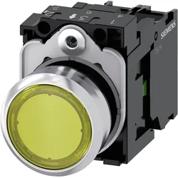 Siemens Ill pushbutton 22mm yellow 1NO, Schalter + Taster, Gelb
