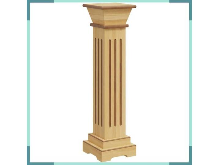 323968 Support pilier carré à plantes Bois clair 17x17x66 cm MDF