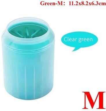 Uplift Picks Soft Silicone Dog Paw Washer Cup Paw Cleaning Brush For Dogs And Cats green M