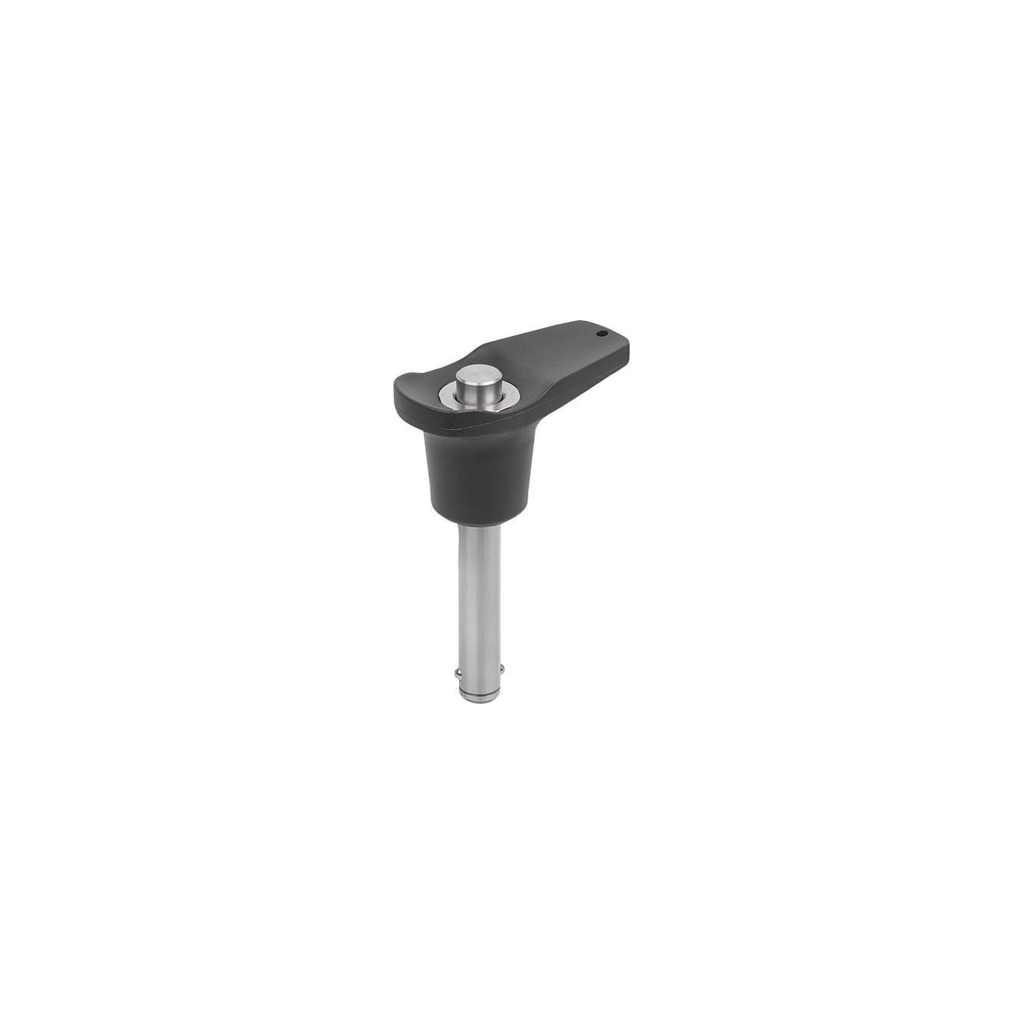 KIPP Kugelsperrbolzen mit L-Griff D1=12 L=25 Edelstahl 1.4542 (K0792.114712025)