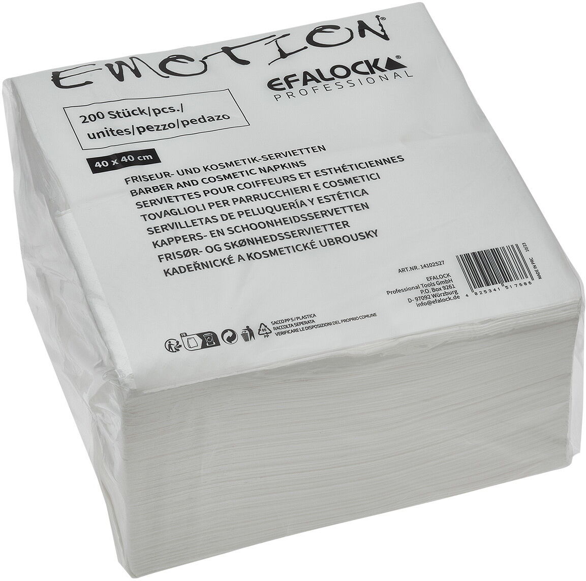 Efalock Emotion Friseur- und Kosmetik-Servietten (200 Stück)