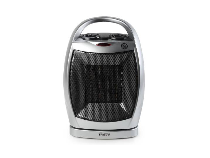 TRISTAR Heizgerät Elektro-Heizer 1500 W , silber (silberfarben), B:16,5cm H:30cm T:20,8cm, Heizstrahler, Heizgerät