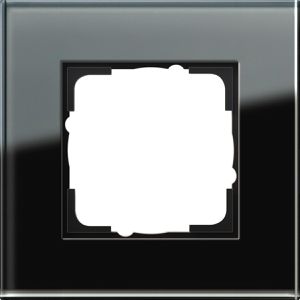 Gira Steckdosenrahmen 021105, Esprit, System 55, 1-fach, Glas, schwarz