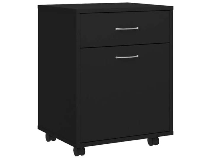 Moderner praktischer Rollschrank, 45 x 38 x 54 cm, aus Holz, schwarz, 02_0047915