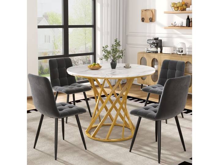 Ensemble de salle à manger (5 pièces) ensemble de salle à manger avec 4 chaises ensemble de table de cuisine moderne table de cui