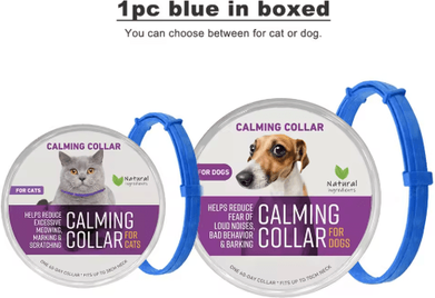 Inspire Picks Adjustable Pheromone Calming Collar For Cats & Dogs Long Lasting Anxiety Relief 1pc Blue In Boxed calming For Dog 70cm