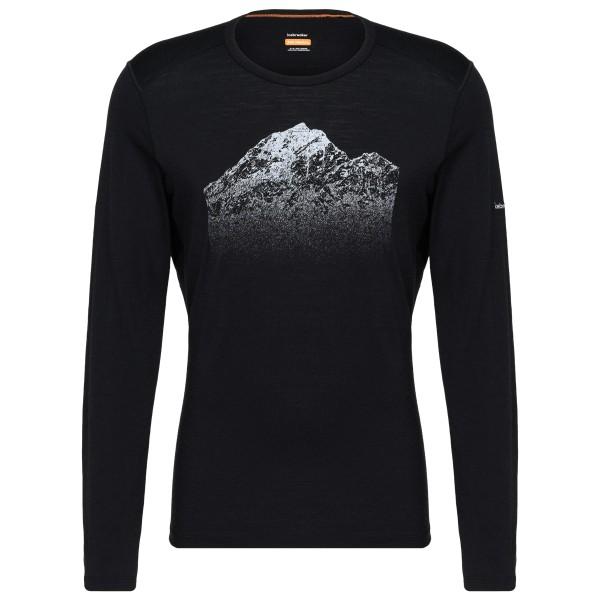 Icebreaker - Merino 200 Oasis L/S Crewe Rising Light - Merinounterwäsche Gr M schwarz