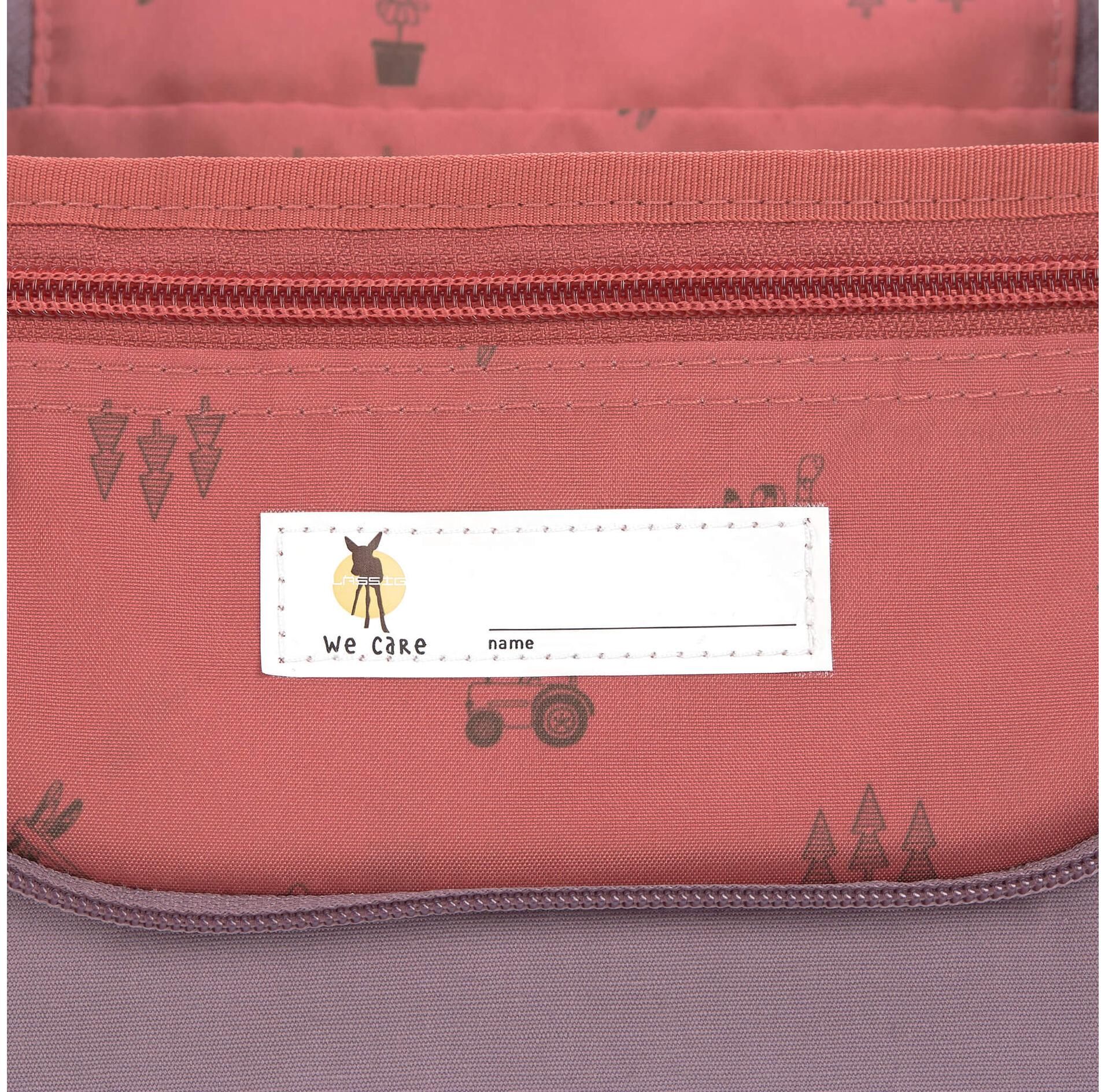Kinderrucksack LÄSSIG "Mini Waschbeutel Adventure Libelle", Kinder, Gr. B/H/T: 20cm x 15cm x 20cm, lila, Rucksäcke Kinderrucksack lila B/H/T: 20cm x 15cm x 20cm