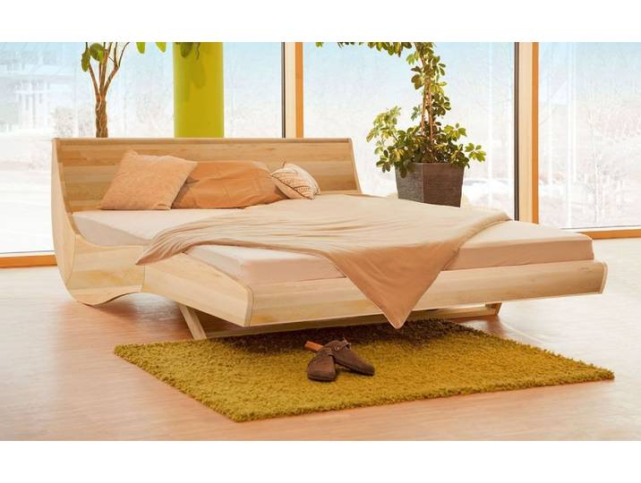 geborgenschlafen Massivholzbett aus Ahorn – FLESSA – Nachhaltig & Handgefertigt (90–200×200–220 cm), Massivholz Bettgestell – Zeitloses Design mit natürlicher Eleganz
