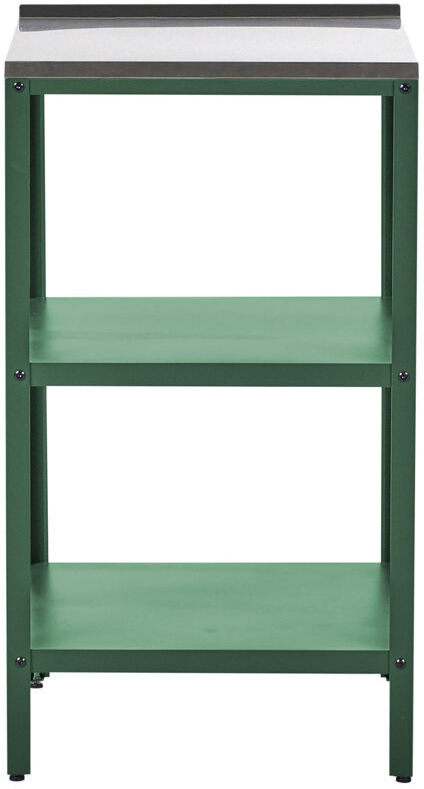Beliani Outdoor Kitchen Island VILAMA Green 90cm H X 50cm W X 50cm D