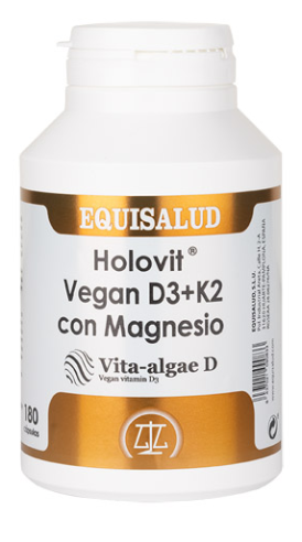 Equisalud Holovit Vegan D3+K2 With Magnesium 180 Capsules