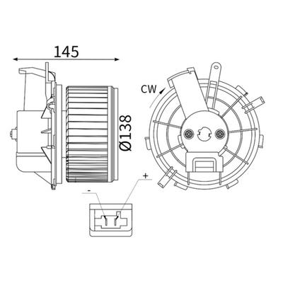 MAHLE Innenraumgebläse ab430000s für Fiat Peugeot