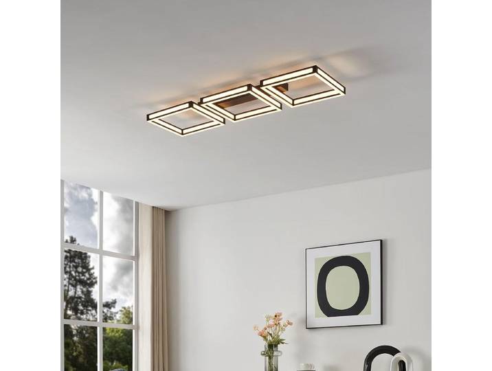 Eglo 99789 ALTAFLOR LED double plafonnier 12x2\,8W 1000x315mm noir blanc blanc chaud