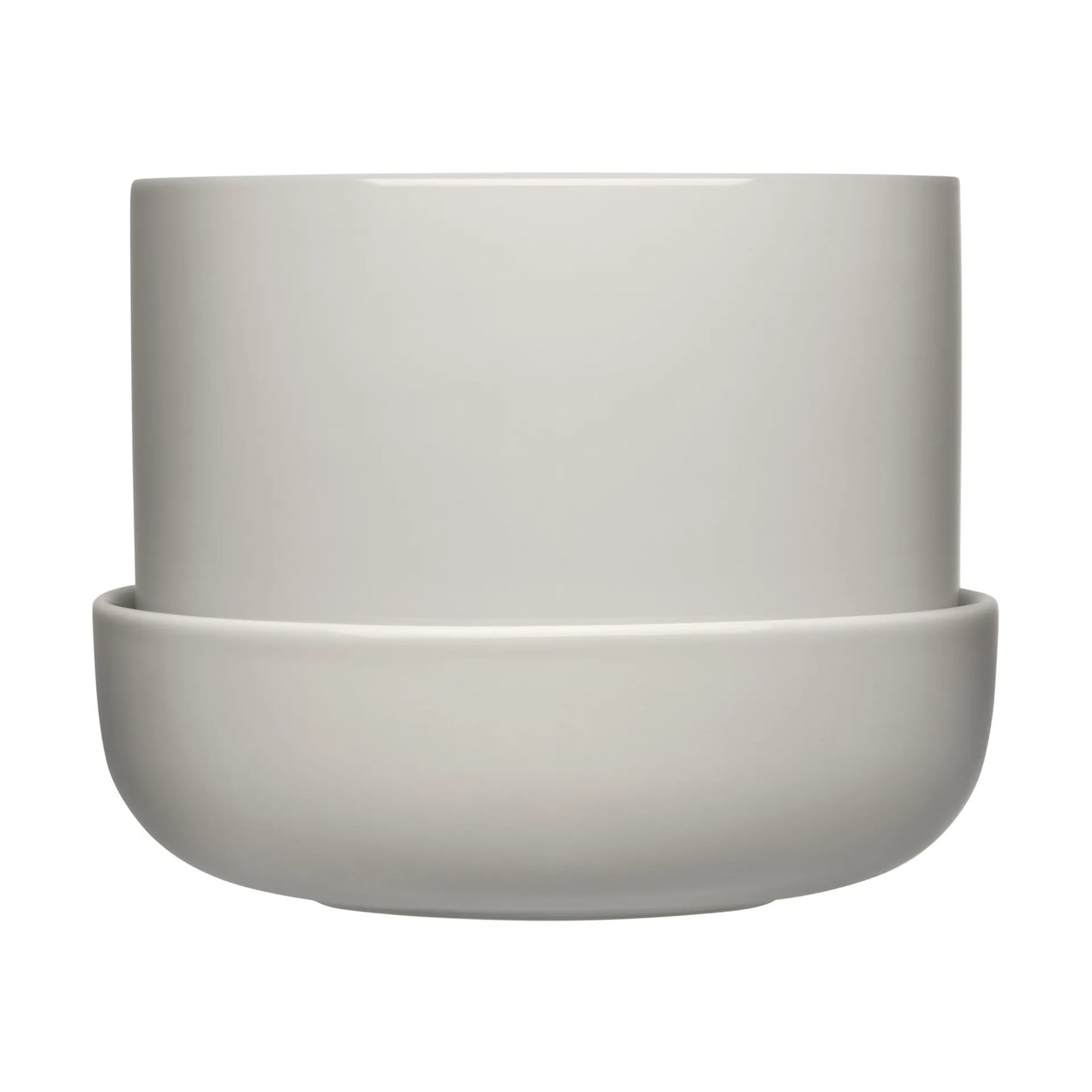 Iittala Nappula pot met schotel Lichtgrijs Ø17 cm, H: 13 cm