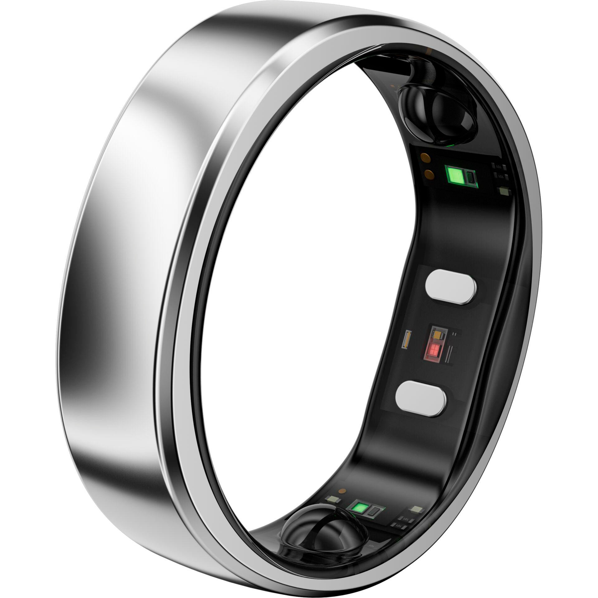 RingConn Smart Ring Gen2 Air für Frauen und Männer - Schlaf- und Fitness Tracking Wearable - Herzfrequenz - Galaxie-Silber Größe 10