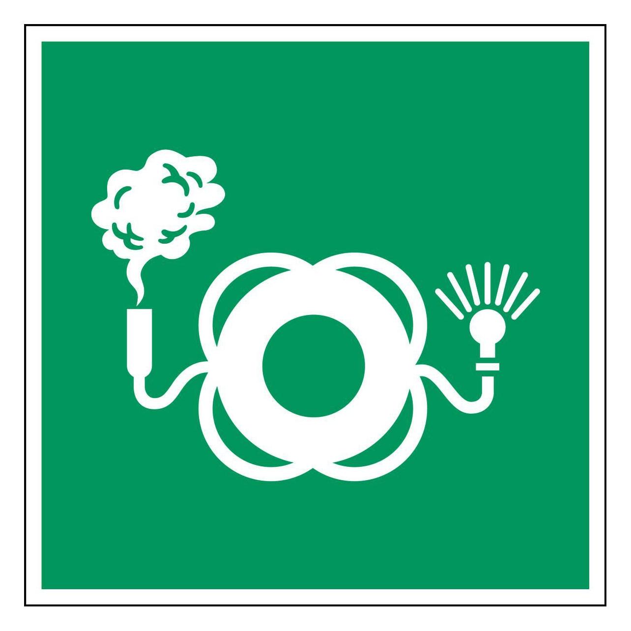 Brady ISO Safety Sign - Lifebuoy (E/E068/NT/PE-100X100-1)