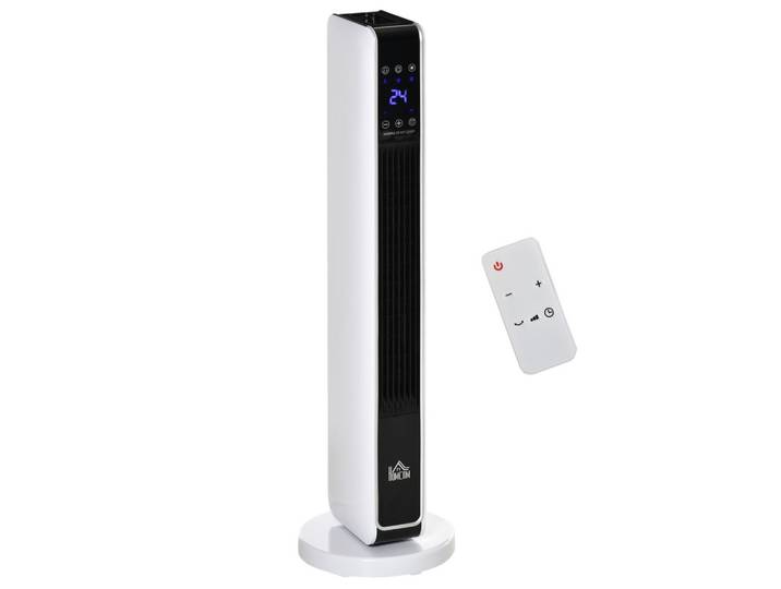 HEIZGERÄT, 2200W, mit Fernbedienung 8-Stunden-Timer, ABS, PA, Weiß+Schwarz