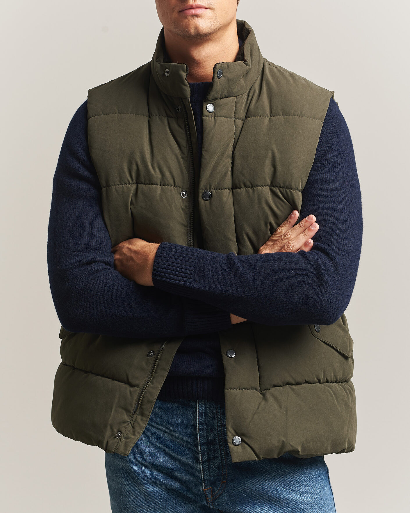 Barbour Lifestyle Powell Puffer Gilet Dark Sage men XXL Grøn