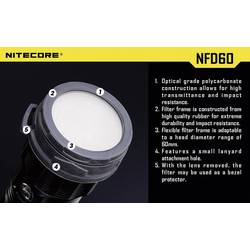 NiteCore NITNFD60 Diffusor MH40, TM11, TM15, EA8 und Taschenlampen mit einen Ø 59 - 62 mm