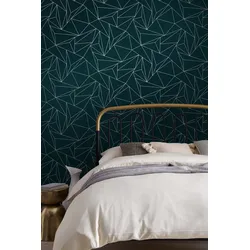 Vliestapete NEXT "SCATTER GEO Vliestapete 10mx52cm", blau 1, B:0,52m H:0m L:10m, Vlies, Tapeten, Streuung Geo blau 10mx52cm