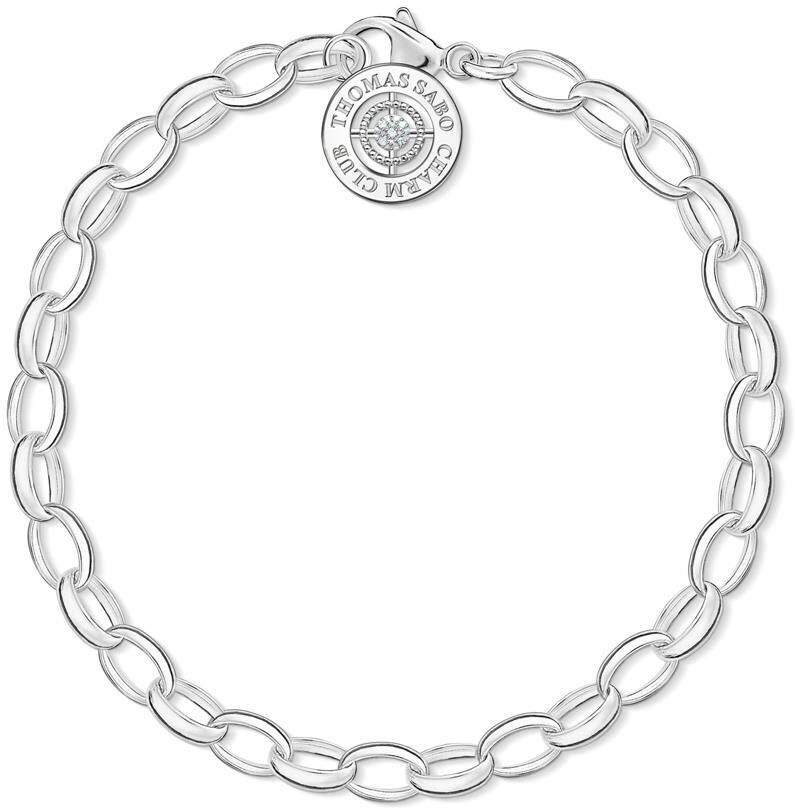 Thomas Sabo Charm Armband aus Sterlingsilber mit Diamanten silber