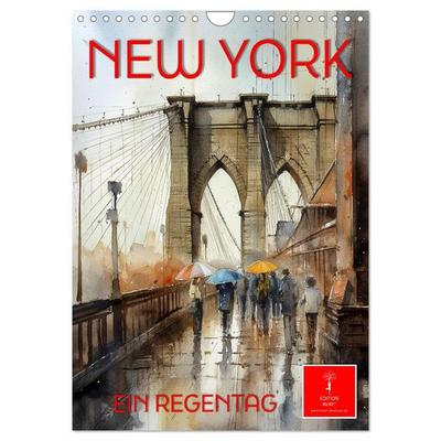 New York - ein Regentag (Wandkalender 2027 DIN A4 hoch), CALVENDO Monatskalender