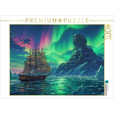 CALVENDO Puzzle Szene aus 'Die Eissphinx' von Jules Verne | 1000 Teile Lege-Größe 64x48cm Foto-Puzzle für glückliche Stunden