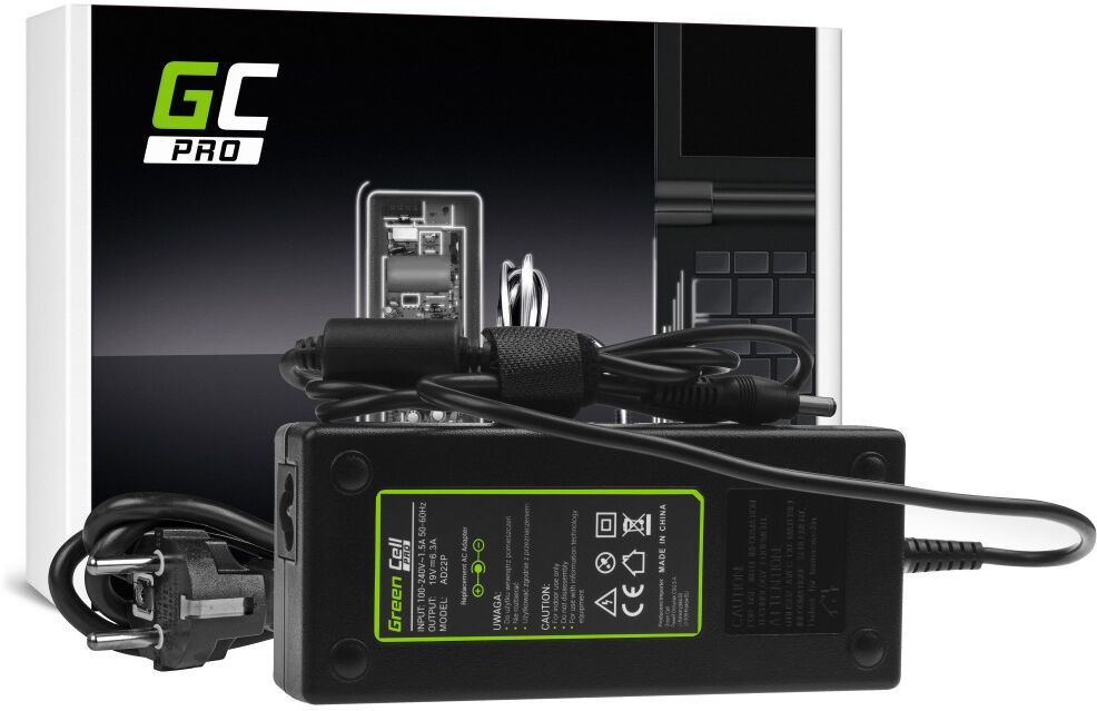 GreenCell Pro ASUS och MSI-kompatibel 120W datorladdare round (5.5mm x 2.5mm)