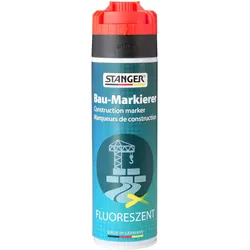 STANGER Markierungsspray Bau-Markierer, neonorange, 500,0 ml