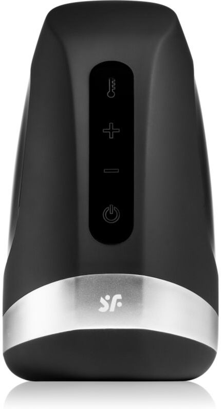 Satisfyer Men Heat vibration Masturbator vibrierend Black 14 cm
