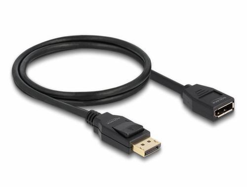 Delock DisplayPort Anschlusskabel DisplayPort Buchse, DisplayPort Stecker 1m Schwarz 80001 4K UHD, vergoldete Steckkontakte