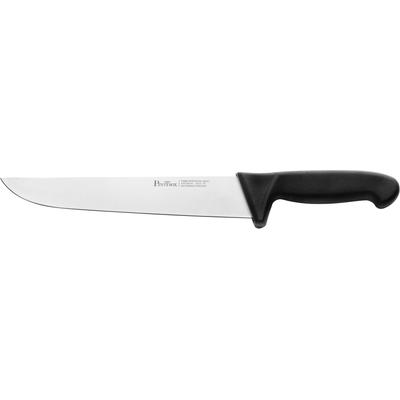 Fleischmesser PINTINOX "Coltelli P9000", schwarz (edelstahlfarben, schwarz), Klingenlänge 25cm, Edelstahl, Kunststoff, Kochmesser, Fleischmesser, Edelstahl/Kunststoff, spülmaschinengeeignet