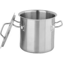 Yato EDELSTAHL KOCHTOPF HOCH MIT DECKEL 36X36 36L, Pfanne + Kochtopf, Silber