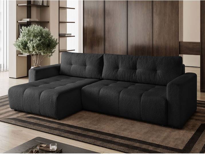 Kaiser Möbel Ecksofa VIENNA - Stil, Komfort und Funktionalität - SCHWARZ LINKS